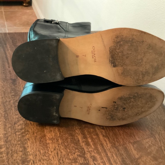 Coach black leather riding boots - Picture 4 of 6